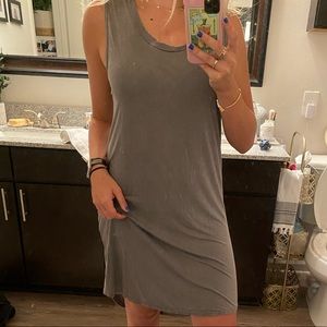 Open back dusty purple casual dress